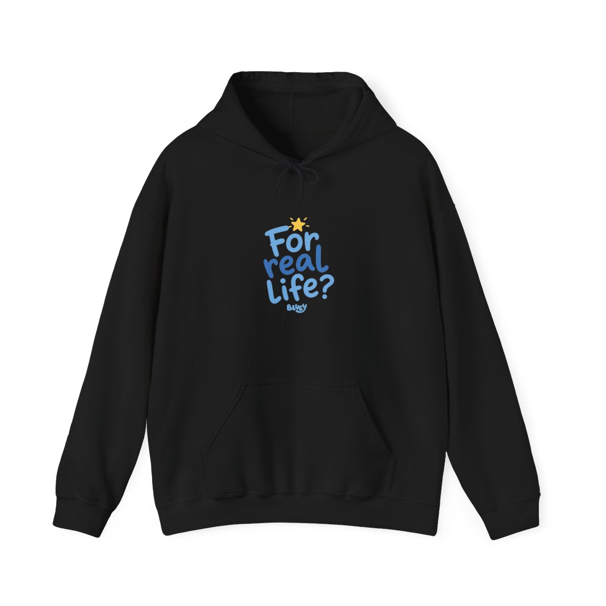 Bluey "For real life?" Hoodie - alternate angle 2, merchandise