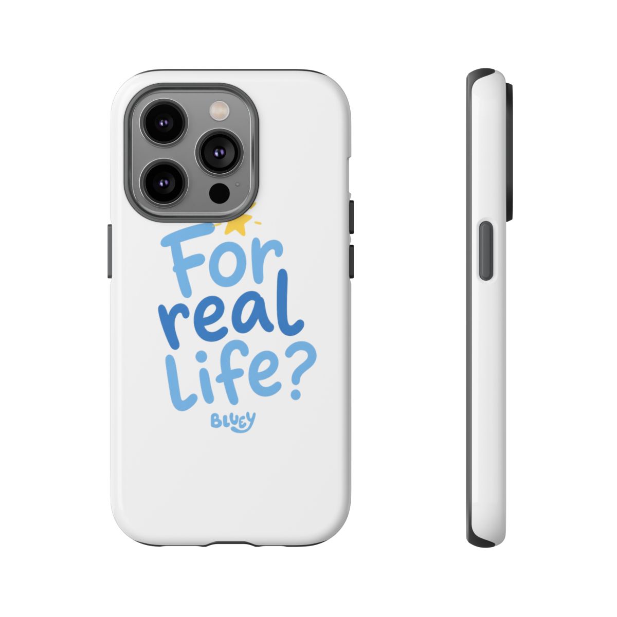 Bluey "For real life?" Phone Case - alternate angle 4, merchandise