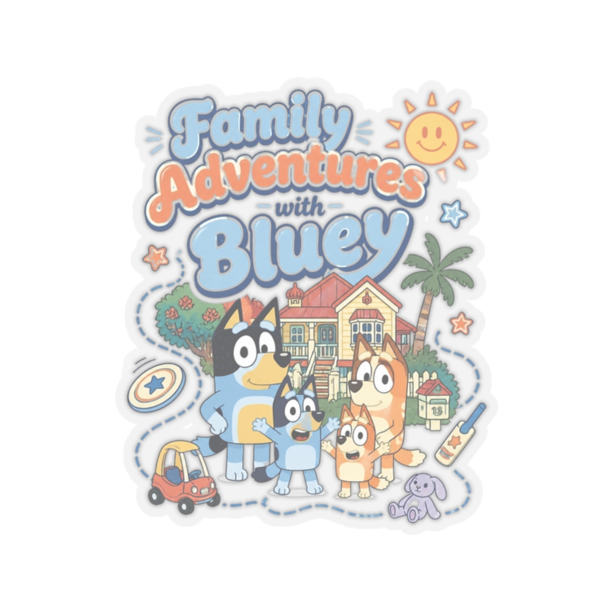 Bluey "Family Adventures with Bluey" Sticker