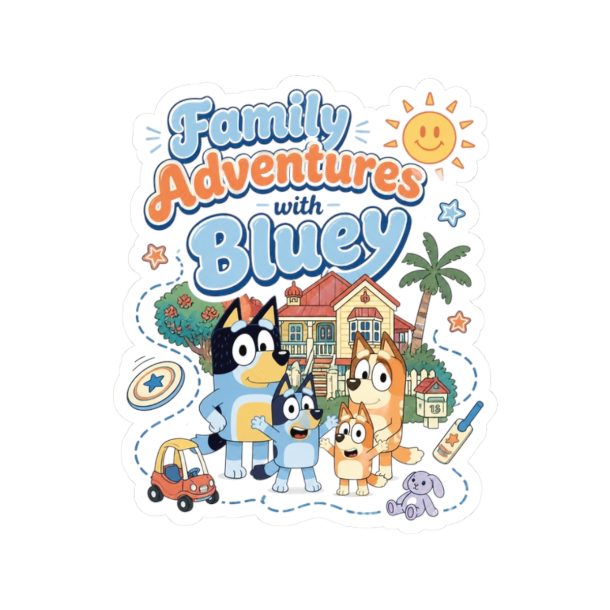 Bluey "Family Adventures with Bluey" Sticker - Official Stickers merchandise