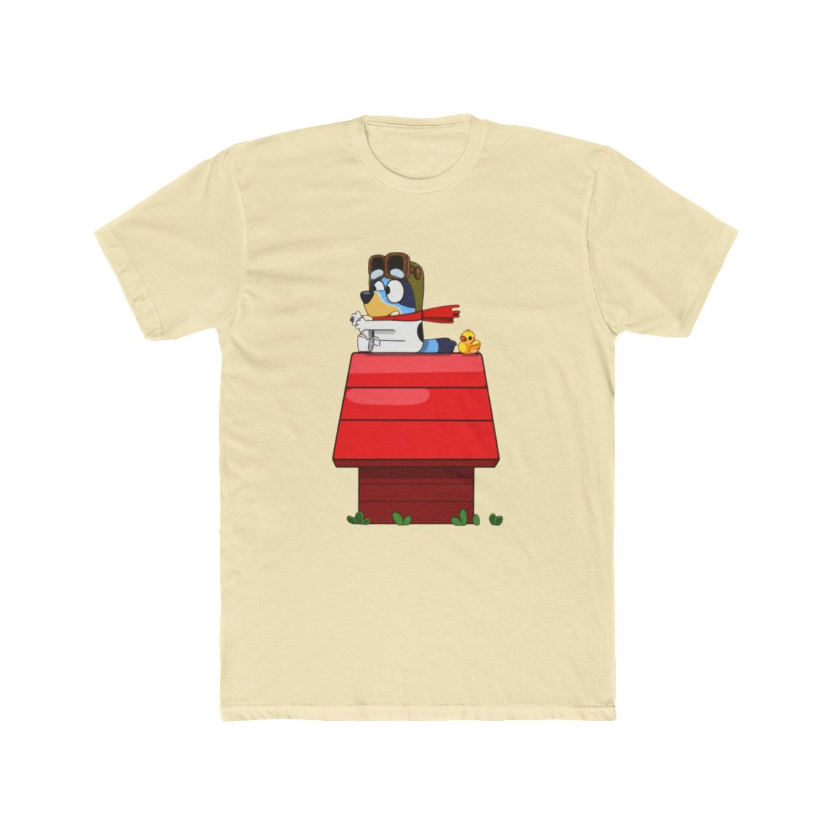 Bluey Flying Ace on Red Doghouse T Shirt - alternate angle 5, merchandise
