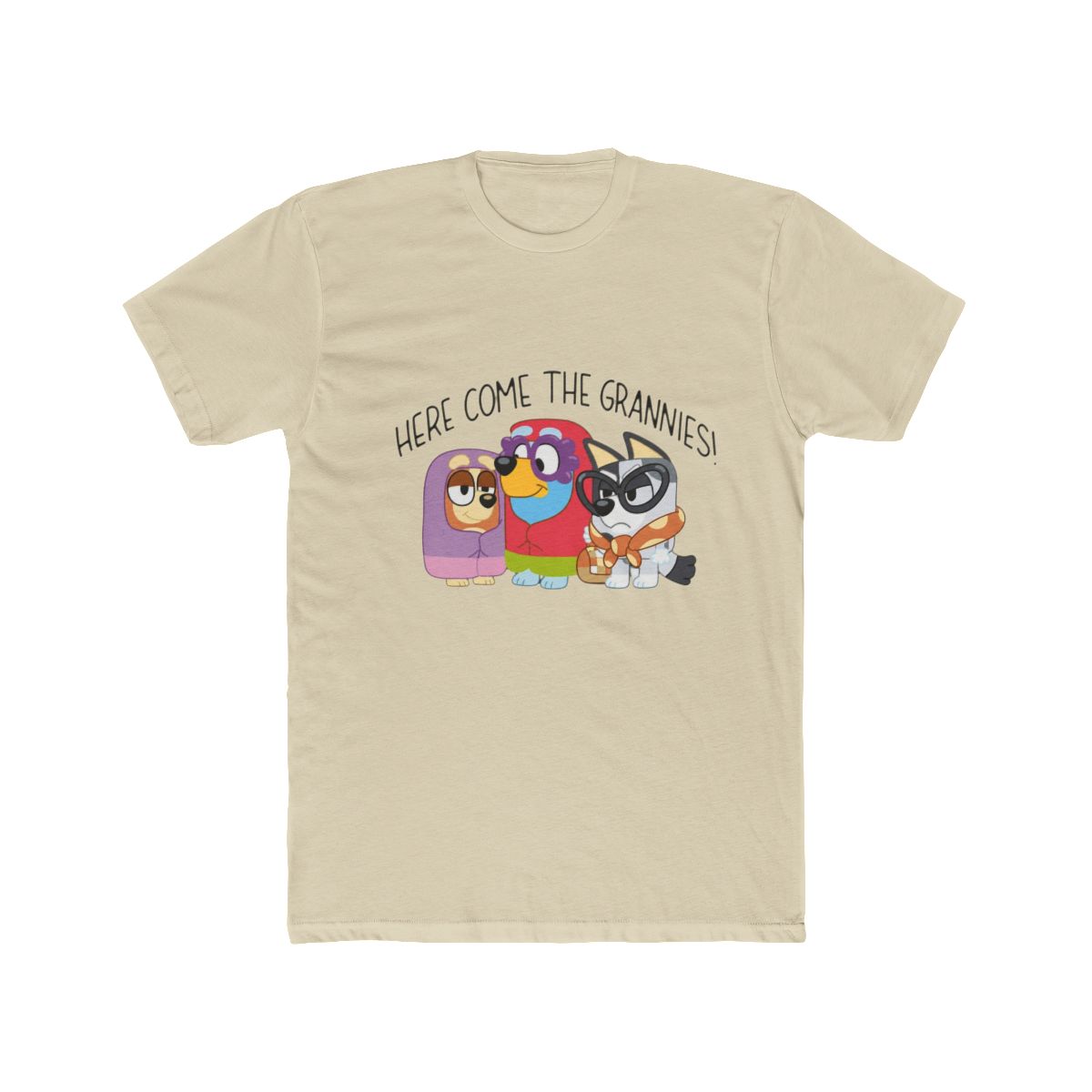 Bluey Here Come The Grannies Funny Scene T Shirt - alternate angle 4, merchandise