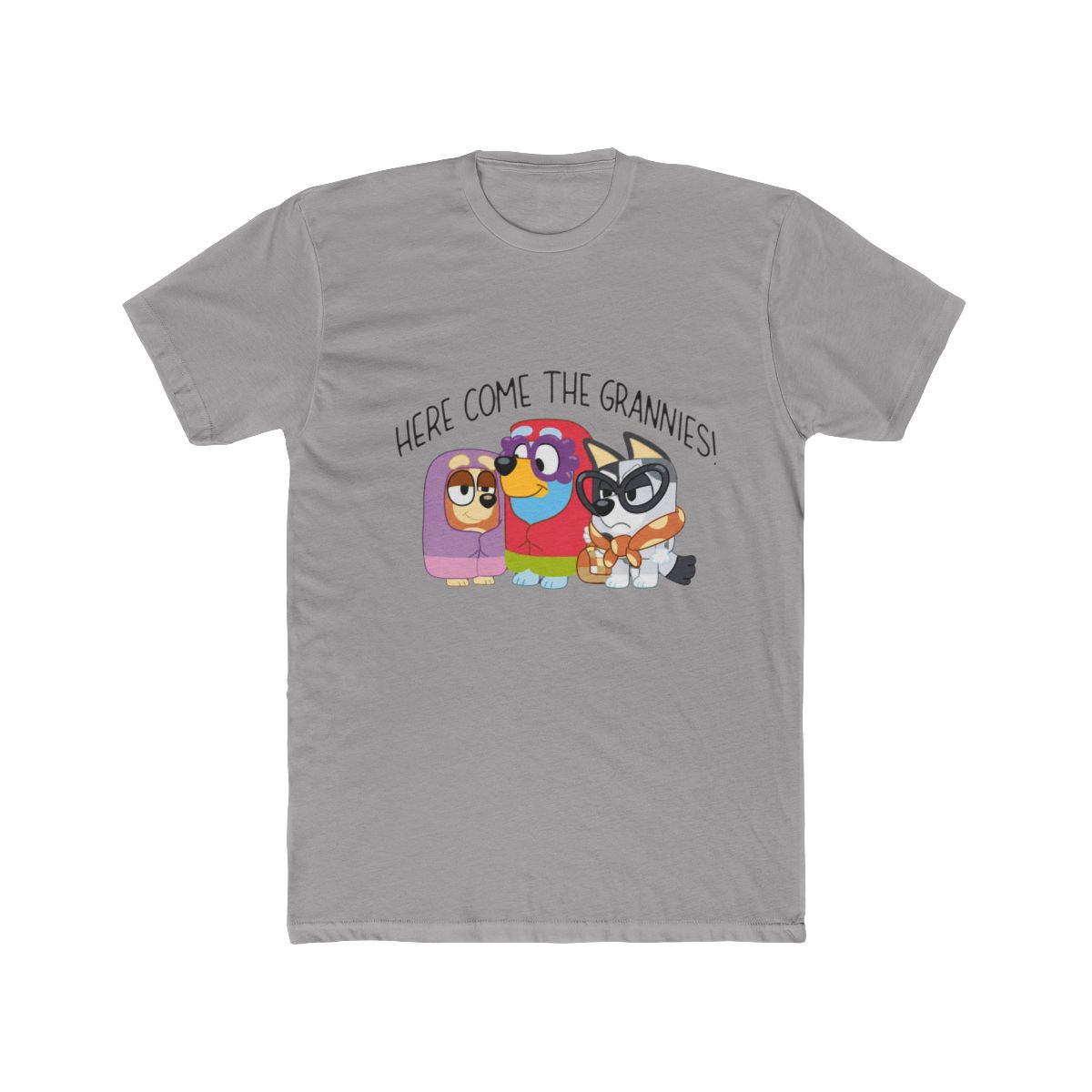 Bluey Here Come The Grannies Funny Scene T Shirt - alternate angle 2, merchandise