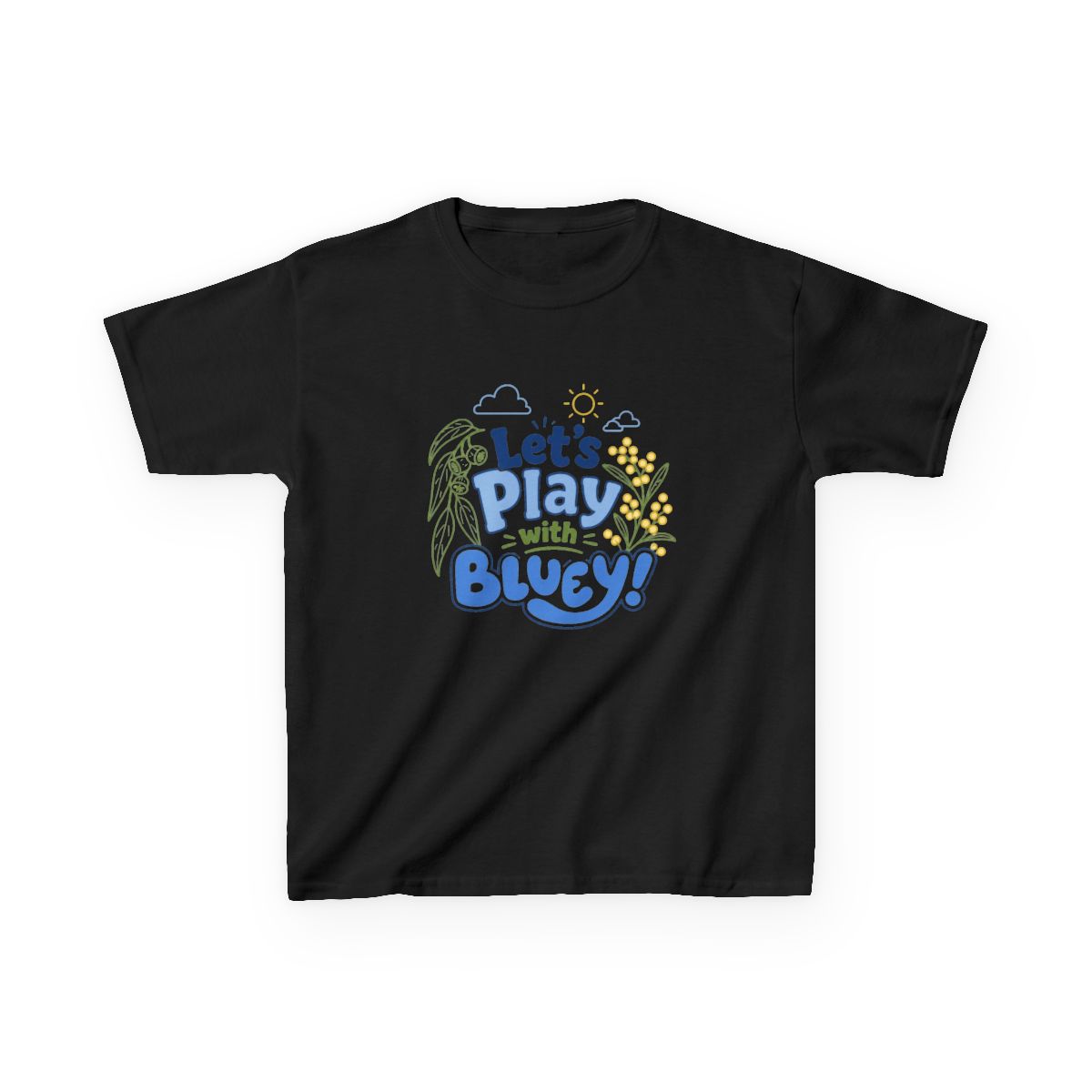 Bluey "Play with Bluey!" Kids Tee - alternate angle 2, merchandise