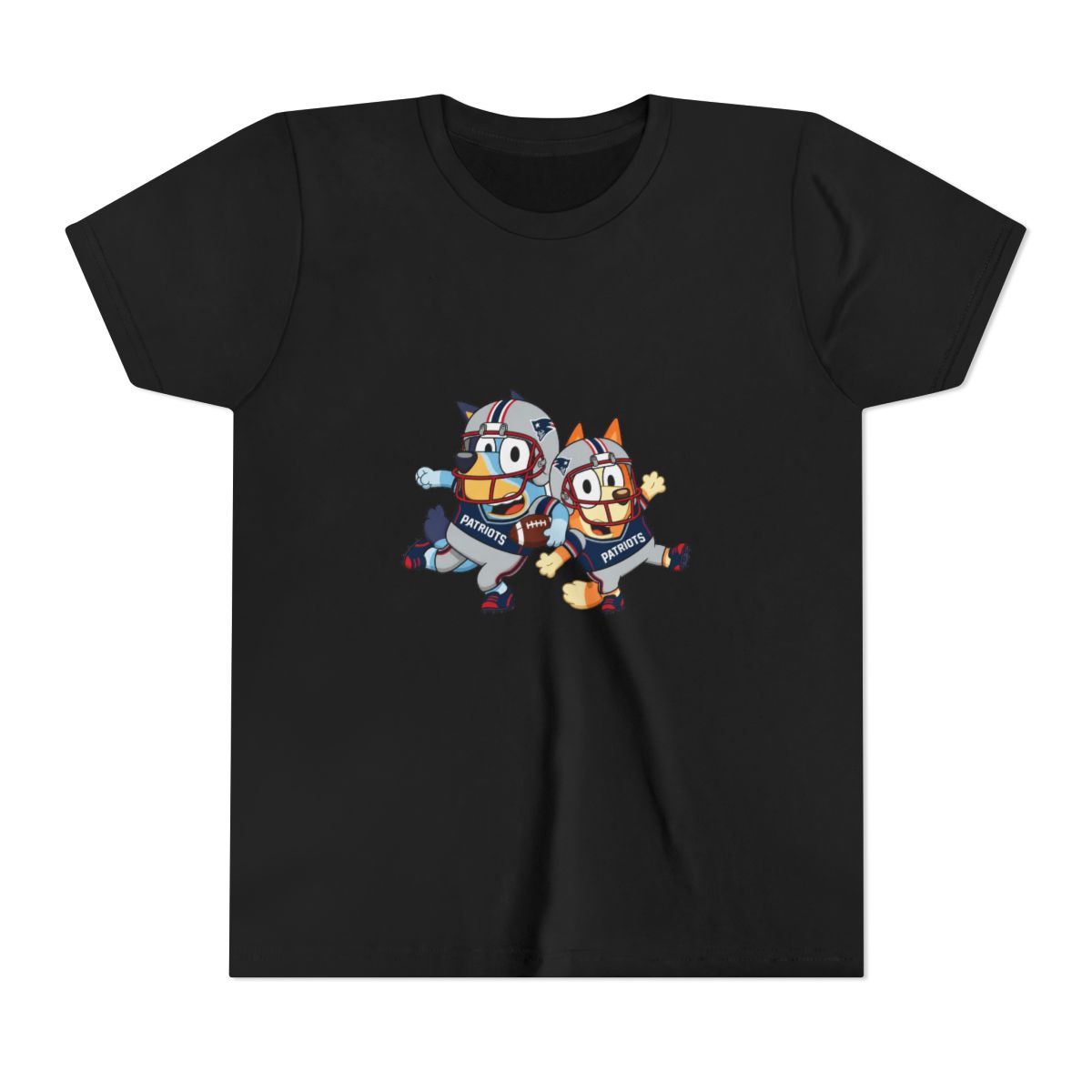 Bluey New England Football Retro Fan Kids T Shirt - alternate angle 4, merchandise