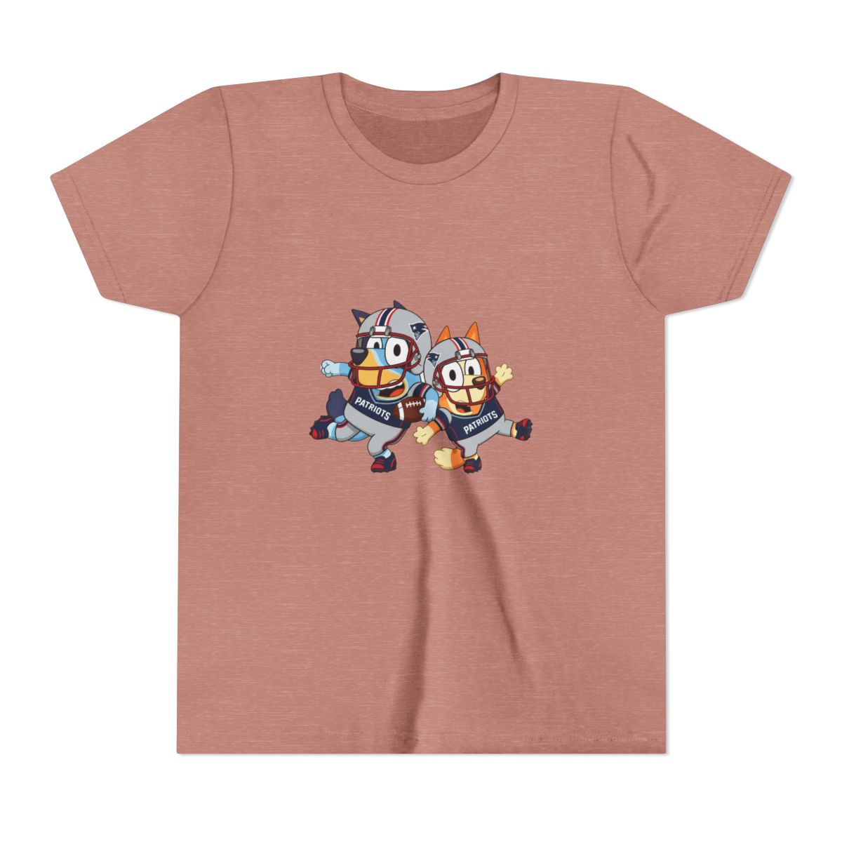 Bluey New England Football Retro Fan Kids T Shirt - alternate angle 3, merchandise
