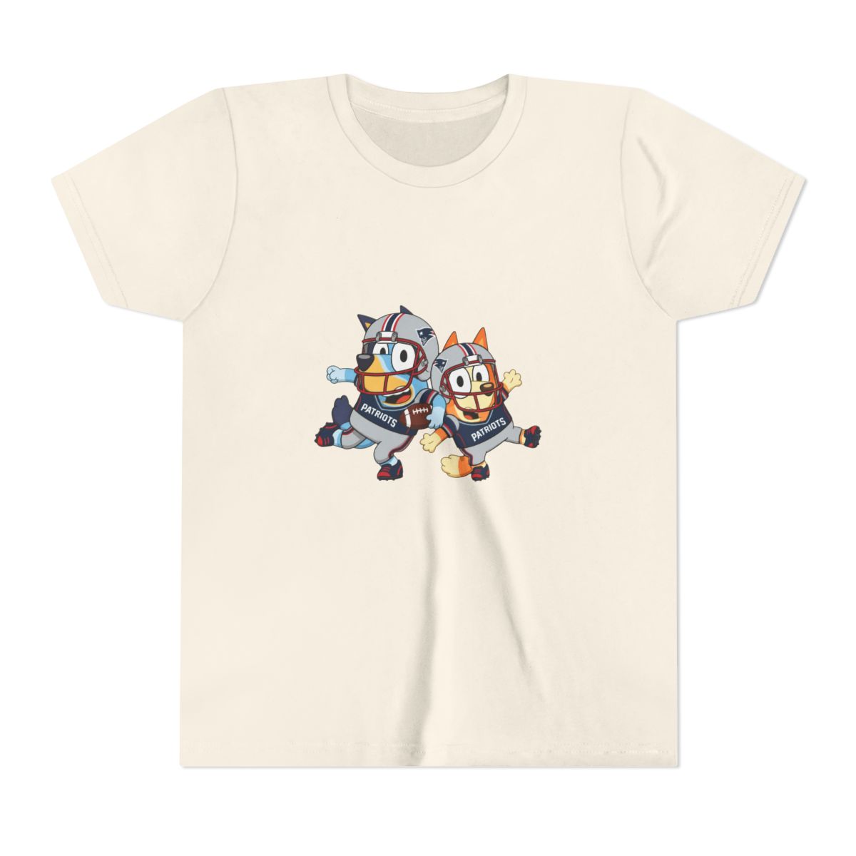 Bluey New England Football Retro Fan Kids T Shirt - alternate angle 5, merchandise